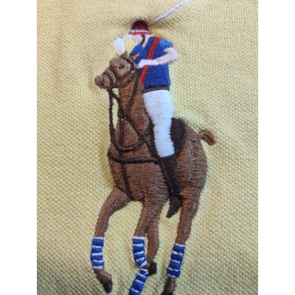 Ralph Lauren Yellow Big Colorful Pony Short Sleeve Casual Shirt Sz XL 1472